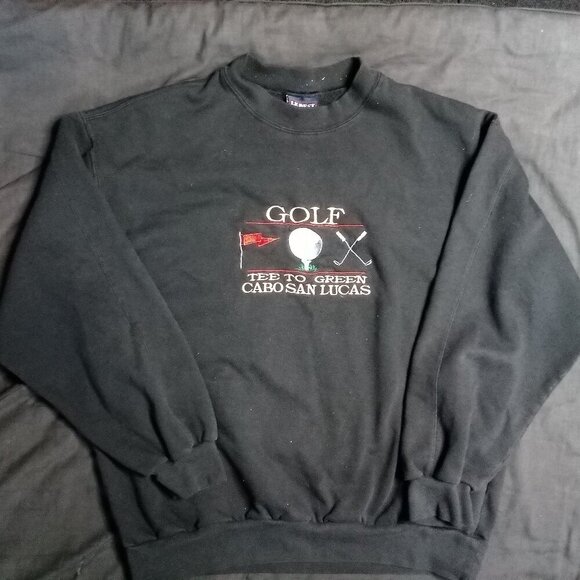 Vintage Golf Tee To Green Cabo San Lucas Crewneck Sweatshirt - Picture 2 of 5